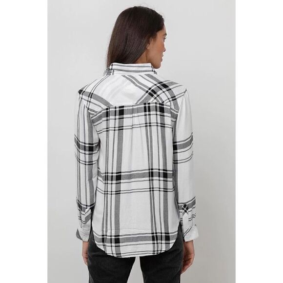 RAILS classic hunter long sleeve flannel shirt in black and white - Picture 2 of 7